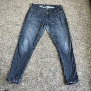 AG Adriano Goldschmied Abbey Super Skinny Ankle Jeans, Size 28P‎ Mid Rise Dark